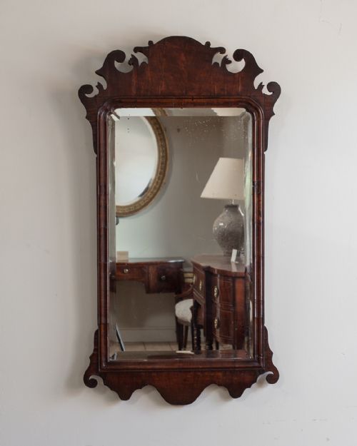 GEORGE III MAHOGANY FRET MIRROR - ADDITIONAL PHOTO 1