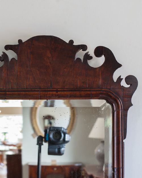 GEORGE III MAHOGANY FRET MIRROR - ADDITIONAL PHOTO 2