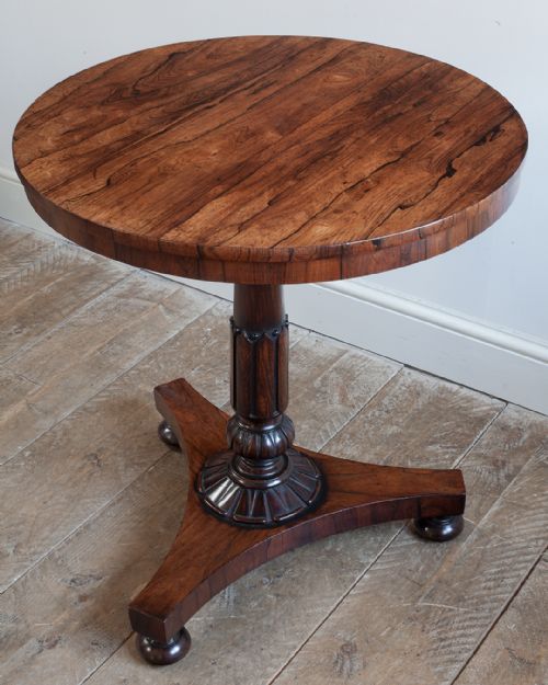 FINE QUALITY WILLIAM IV ROSEWOOD PEDESTAL LAMP TABLE - ADDITIONAL PHOTO 1
