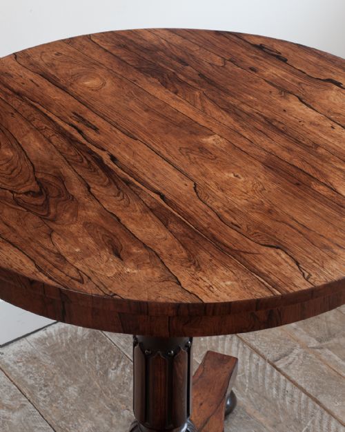 FINE QUALITY WILLIAM IV ROSEWOOD PEDESTAL LAMP TABLE - ADDITIONAL PHOTO 2