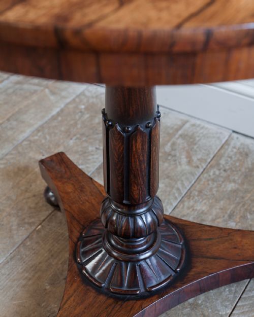 FINE QUALITY WILLIAM IV ROSEWOOD PEDESTAL LAMP TABLE - ADDITIONAL PHOTO 3
