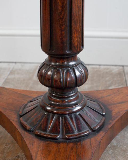 FINE QUALITY WILLIAM IV ROSEWOOD PEDESTAL LAMP TABLE - ADDITIONAL PHOTO 6