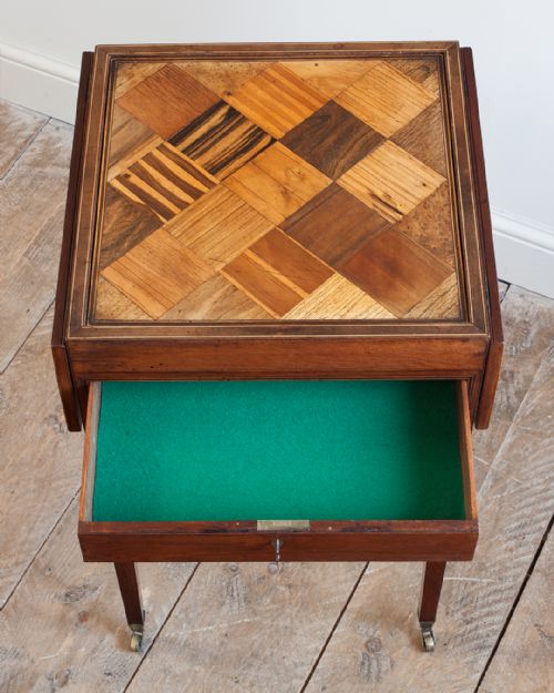 WONDERFUL GEORGE III PARTRIDGE WOOD GAMES TABLE - ADDITIONAL PHOTO 4