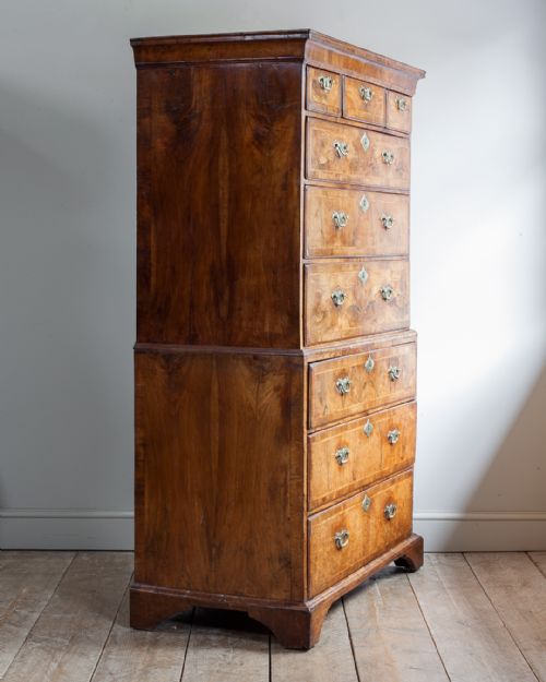 GEORGE II WALNUT CHEST ON CHEST - ADDITIONAL PHOTO 3