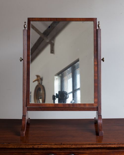 REGENCY MAHOGANY SWING MIRROR - ADDITIONAL PHOTO 1