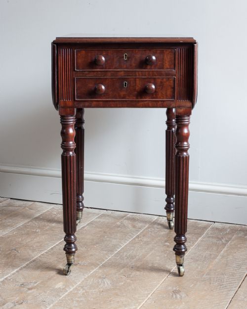 REGENCY MAHOGANY WORK TABLE - ADDITIONAL PHOTO 1