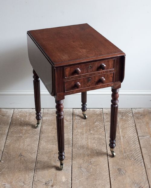 REGENCY MAHOGANY WORK TABLE - ADDITIONAL PHOTO 2