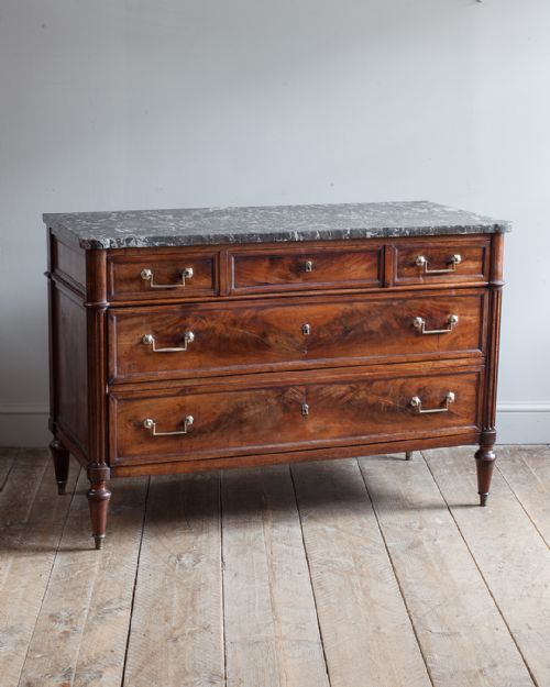 FRENCH 18TH CENTURY DIRECTOIRE STYLE MAHOGANY COMMODE - ADDITIONAL PHOTO 3