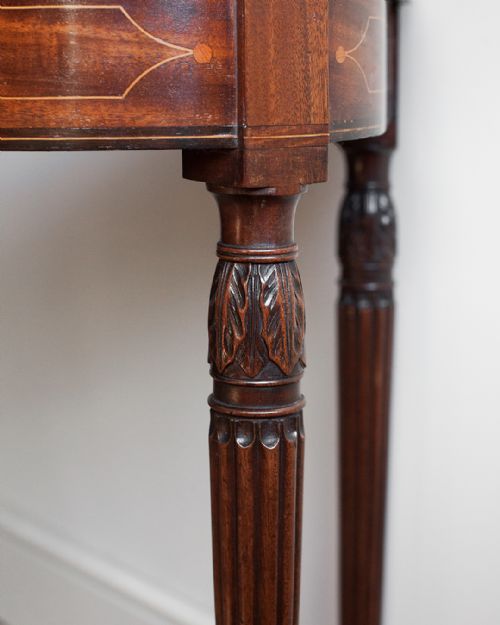 REGENCY MAHOGANY D SHAPED SIDE TABLE - ADDITIONAL PHOTO 5