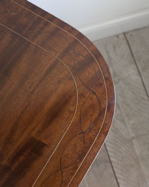 REGENCY MAHOGANY D SHAPED SIDE TABLE - ADDITIONAL PHOTO 7