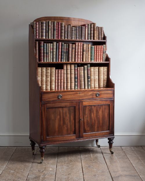 REGENCY MAHOGANY WATERFALL BOOKCASE - ADDITIONAL PHOTO 2
