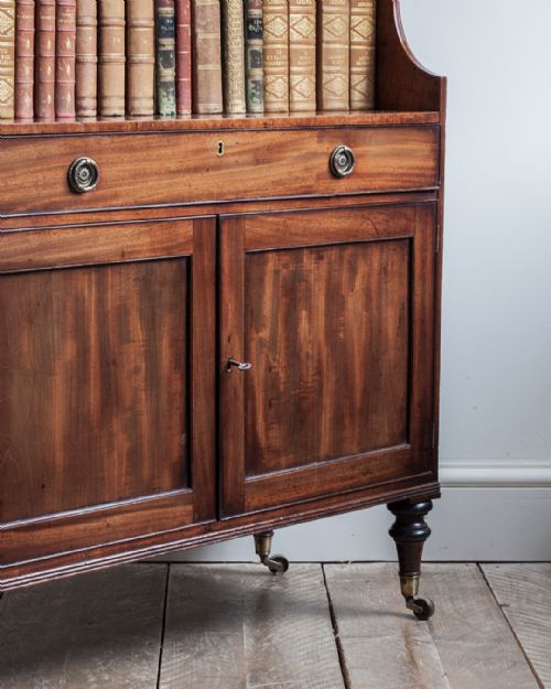 REGENCY MAHOGANY WATERFALL BOOKCASE - ADDITIONAL PHOTO 3