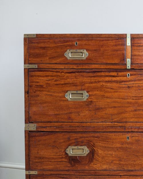 19TH CENTURY TEAK CAMPAIGN CHEST - ADDITIONAL PHOTO 2