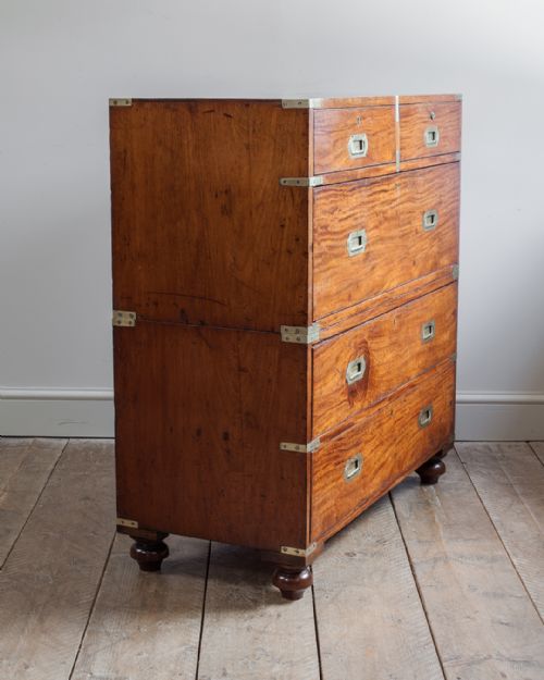 19TH CENTURY TEAK CAMPAIGN CHEST - ADDITIONAL PHOTO 3