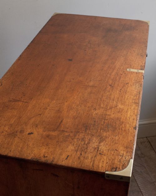 19TH CENTURY TEAK CAMPAIGN CHEST - ADDITIONAL PHOTO 5