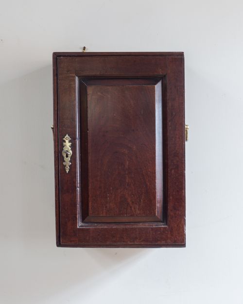 GOOD QUALITY GEORGIAN MAHOGANY WALL CUPBOARD - ADDITIONAL PHOTO 1