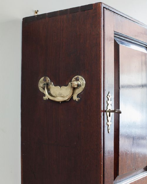 GOOD QUALITY GEORGIAN MAHOGANY WALL CUPBOARD - ADDITIONAL PHOTO 4