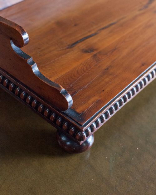 19TH CENTURY YEW WOOD BOOK CARRIER - ADDITIONAL PHOTO 4