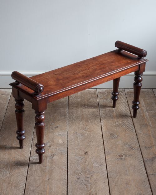 19TH CENTURY MAHOGANY WINDOW SEAT - ADDITIONAL PHOTO 1
