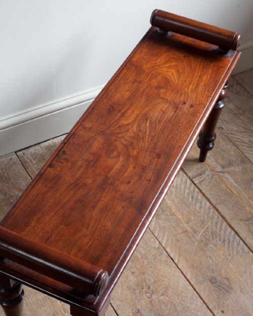 19TH CENTURY MAHOGANY WINDOW SEAT - ADDITIONAL PHOTO 2