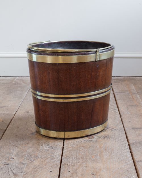 19th century mahogany brass bound bucket - CATEGORY: ANTIQUE MISCELLANEOUS - DATED 19TH CENTURY