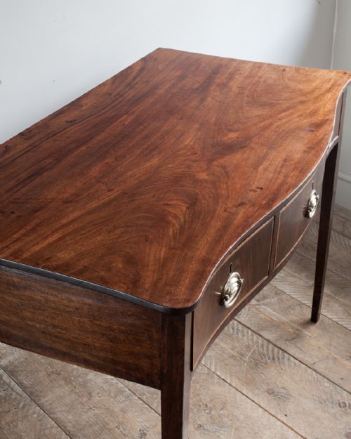 GEORGIAN MAHOGANY SERPENTINE SERVING TABLE - ADDITIONAL PHOTO 3