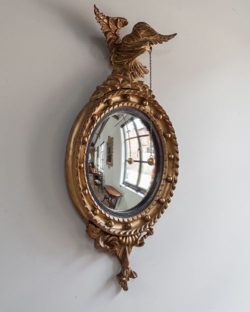 19TH CENTURY GILT CONVEX MIRROR - ADDITIONAL PHOTO 1