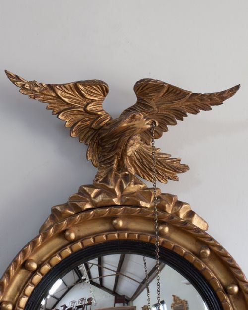 19TH CENTURY GILT CONVEX MIRROR - ADDITIONAL PHOTO 2