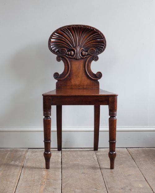 REGENCY MAHOGANY HALL CHAIR - ADDITIONAL PHOTO 1