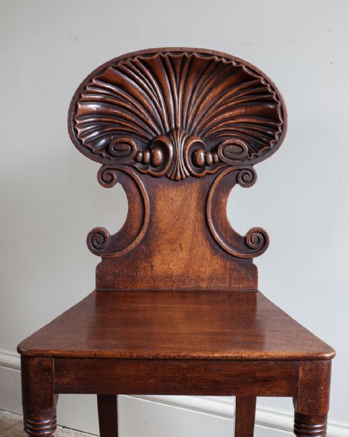 REGENCY MAHOGANY HALL CHAIR - ADDITIONAL PHOTO 2