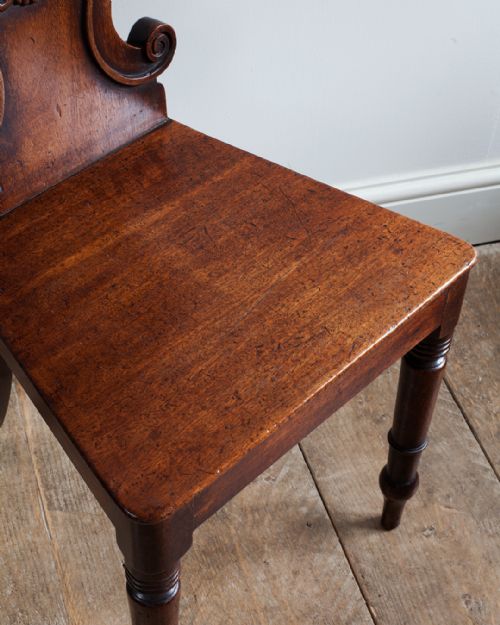 REGENCY MAHOGANY HALL CHAIR - ADDITIONAL PHOTO 3