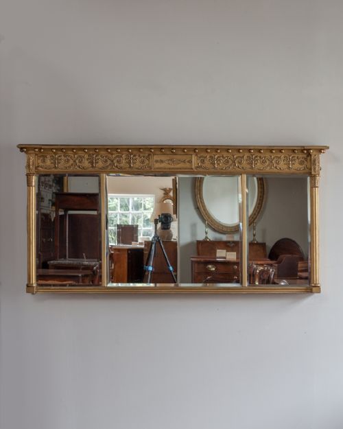 19TH CENTURY GILT OVERMANTEL MIRROR - ADDITIONAL PHOTO 1