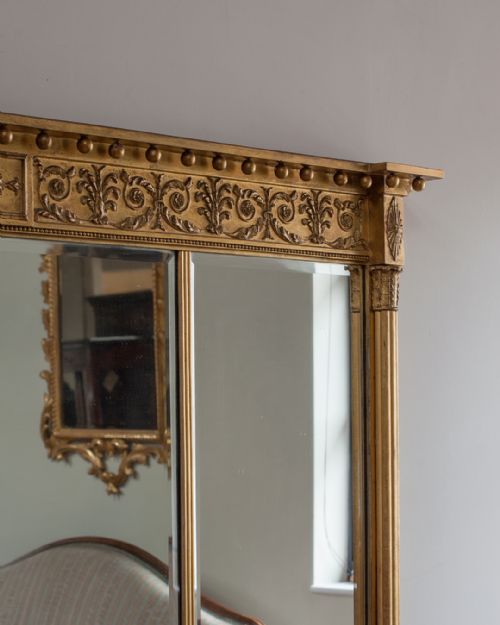 19TH CENTURY GILT OVERMANTEL MIRROR - ADDITIONAL PHOTO 2