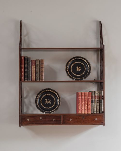 GEORGE III PADOUK WOOD WALL SHELVES - ADDITIONAL PHOTO 1