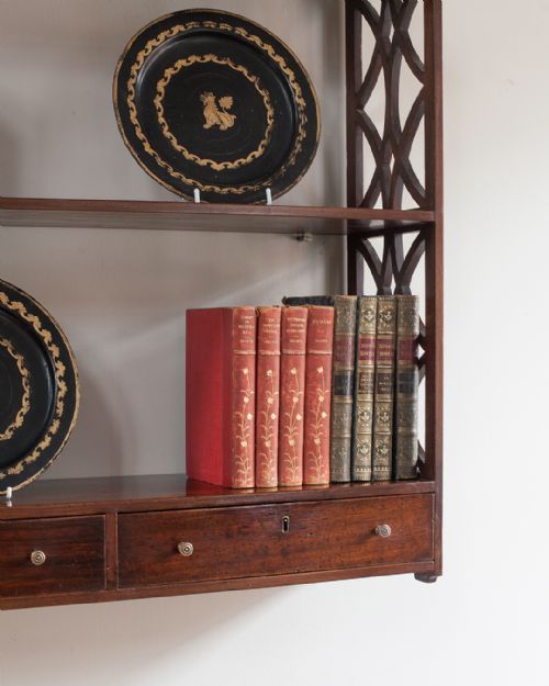 GEORGE III PADOUK WOOD WALL SHELVES - ADDITIONAL PHOTO 2