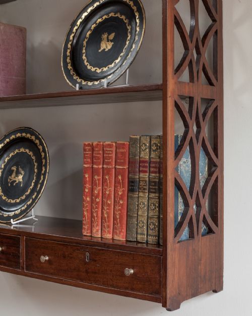 GEORGE III PADOUK WOOD WALL SHELVES - ADDITIONAL PHOTO 3
