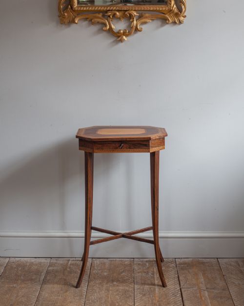 GEORGE III ROSEWOOD OCTAGONAL WORK TABLE - ADDITIONAL PHOTO 1