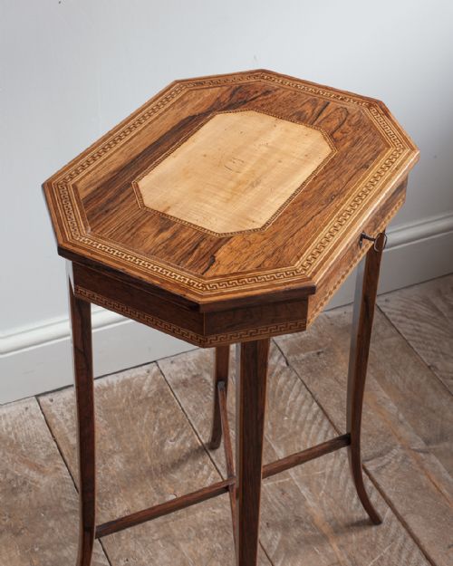 GEORGE III ROSEWOOD OCTAGONAL WORK TABLE - ADDITIONAL PHOTO 2