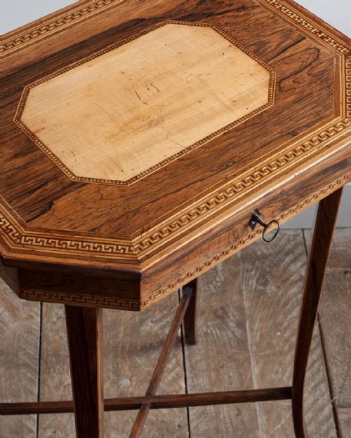 GEORGE III ROSEWOOD OCTAGONAL WORK TABLE - ADDITIONAL PHOTO 3