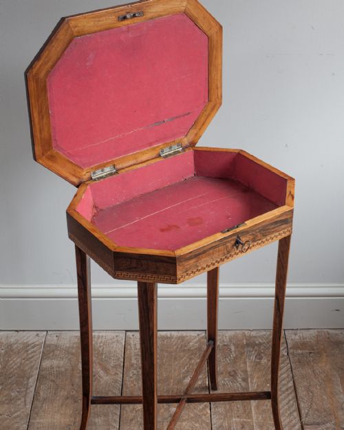 GEORGE III ROSEWOOD OCTAGONAL WORK TABLE - ADDITIONAL PHOTO 5