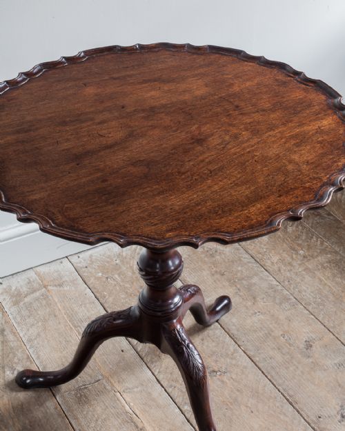 GEORGE III MAHOGANY PIECRUST TABLE - ADDITIONAL PHOTO 2