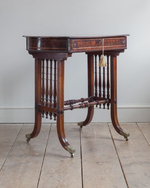 LATE REGENCY MAHOGANY WORK TABLE - ADDITIONAL PHOTO 1