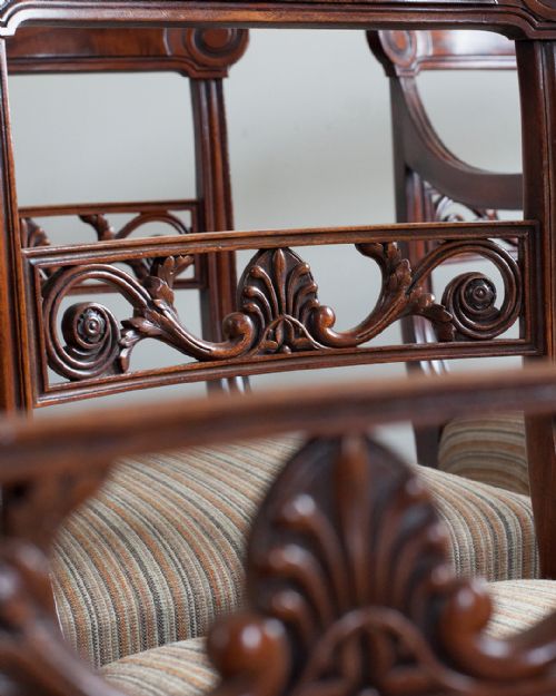 SET OF 8 REGENCY MAHOGANY DINING CHAIRS - ADDITIONAL PHOTO 5