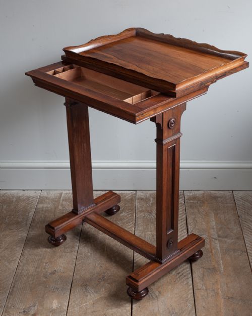 REGENCY ROSEWOOD SEWING TABLE - ADDITIONAL PHOTO 3