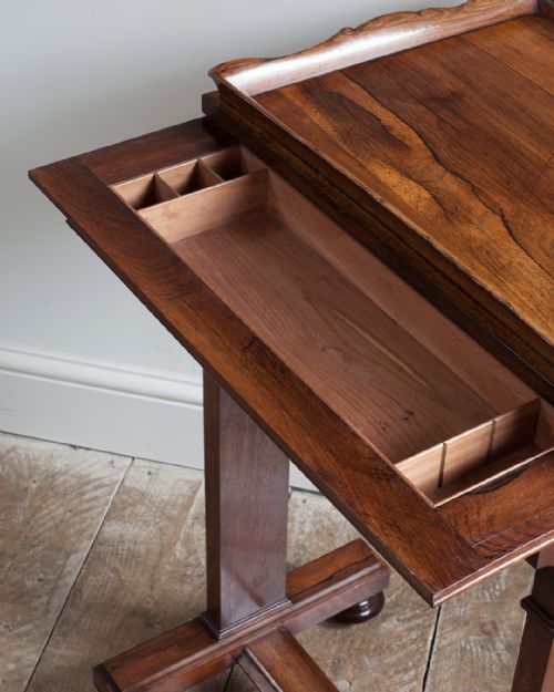 REGENCY ROSEWOOD SEWING TABLE - ADDITIONAL PHOTO 4