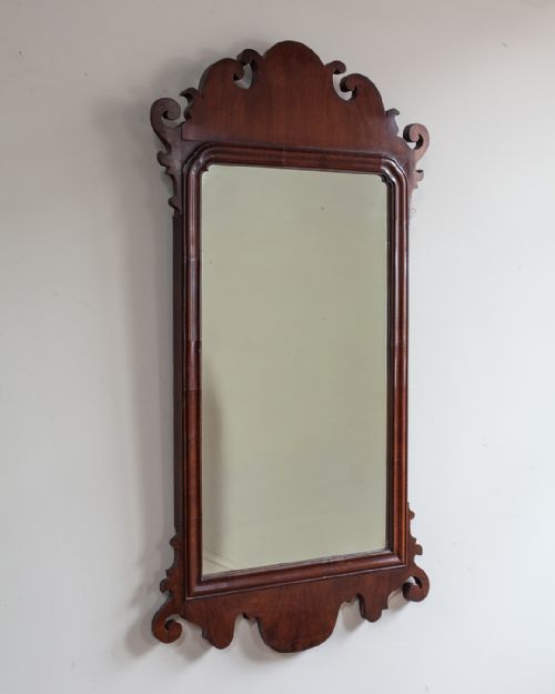GEORGE III MAHOGANY FRET MIRROR - ADDITIONAL PHOTO 1