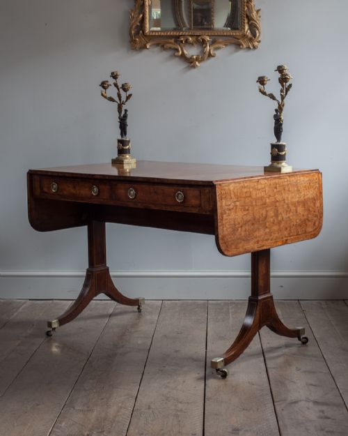 REGENCY MAHOGANY SOFA TABLE - ADDITIONAL PHOTO 2