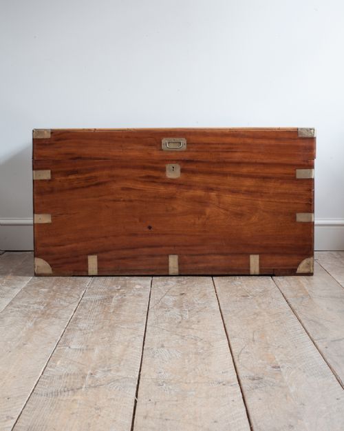 19TH CENTURY BRASS BOUND CAMPHOR WOOD CHEST - ADDITIONAL PHOTO 1