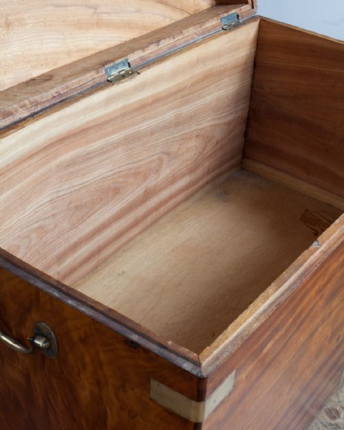 19TH CENTURY BRASS BOUND CAMPHOR WOOD CHEST - ADDITIONAL PHOTO 3
