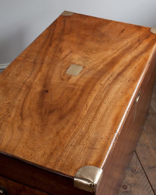 19TH CENTURY BRASS BOUND CAMPHOR WOOD CHEST - ADDITIONAL PHOTO 4